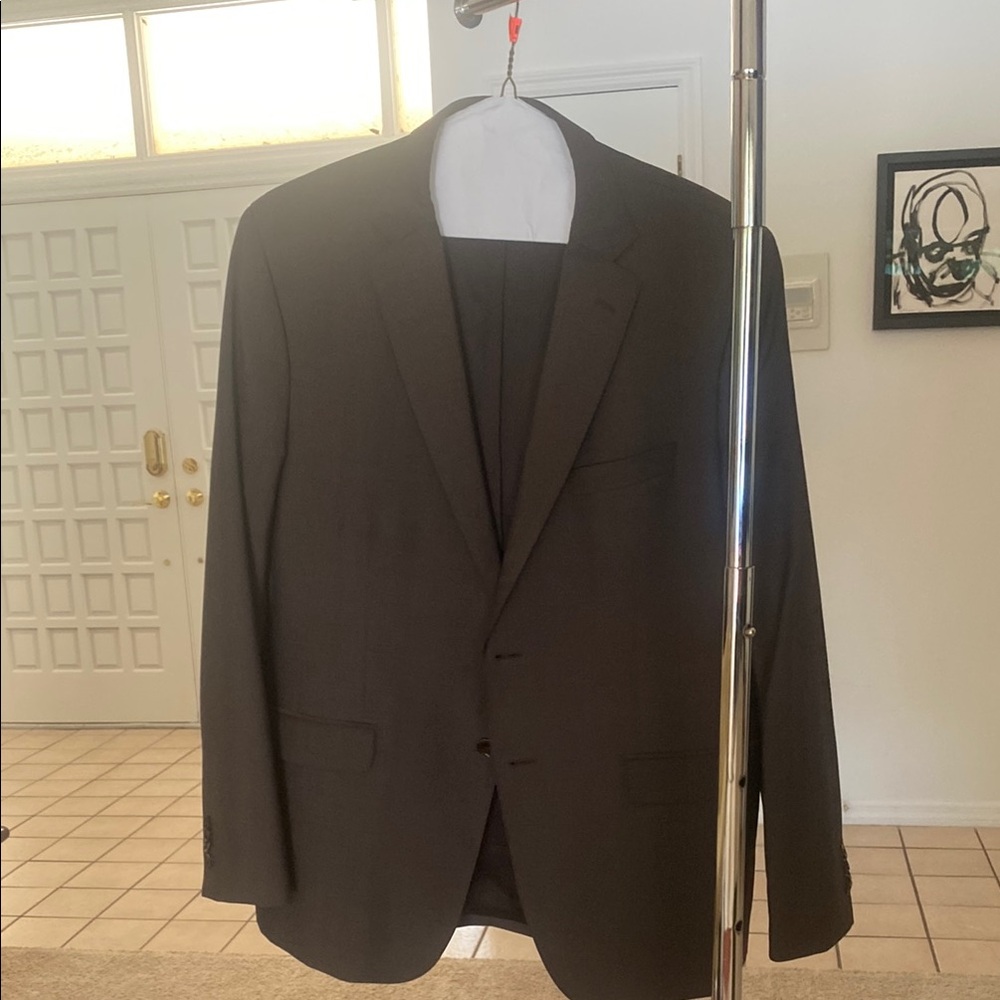 Massimo Dutti Limited Edition Chocolate Brown Men's Classic Black Blazer